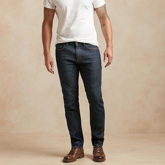 Banana Republic Straight Organic Jean size 31/30 Rinse Dark Wash - Picture 5 of 6